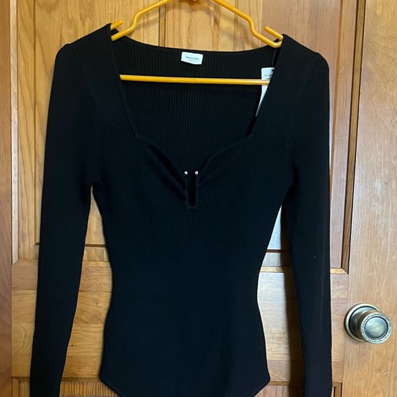 Abercrombie & Fitch black sweater bodysuit size medium - Picture 6 of 15